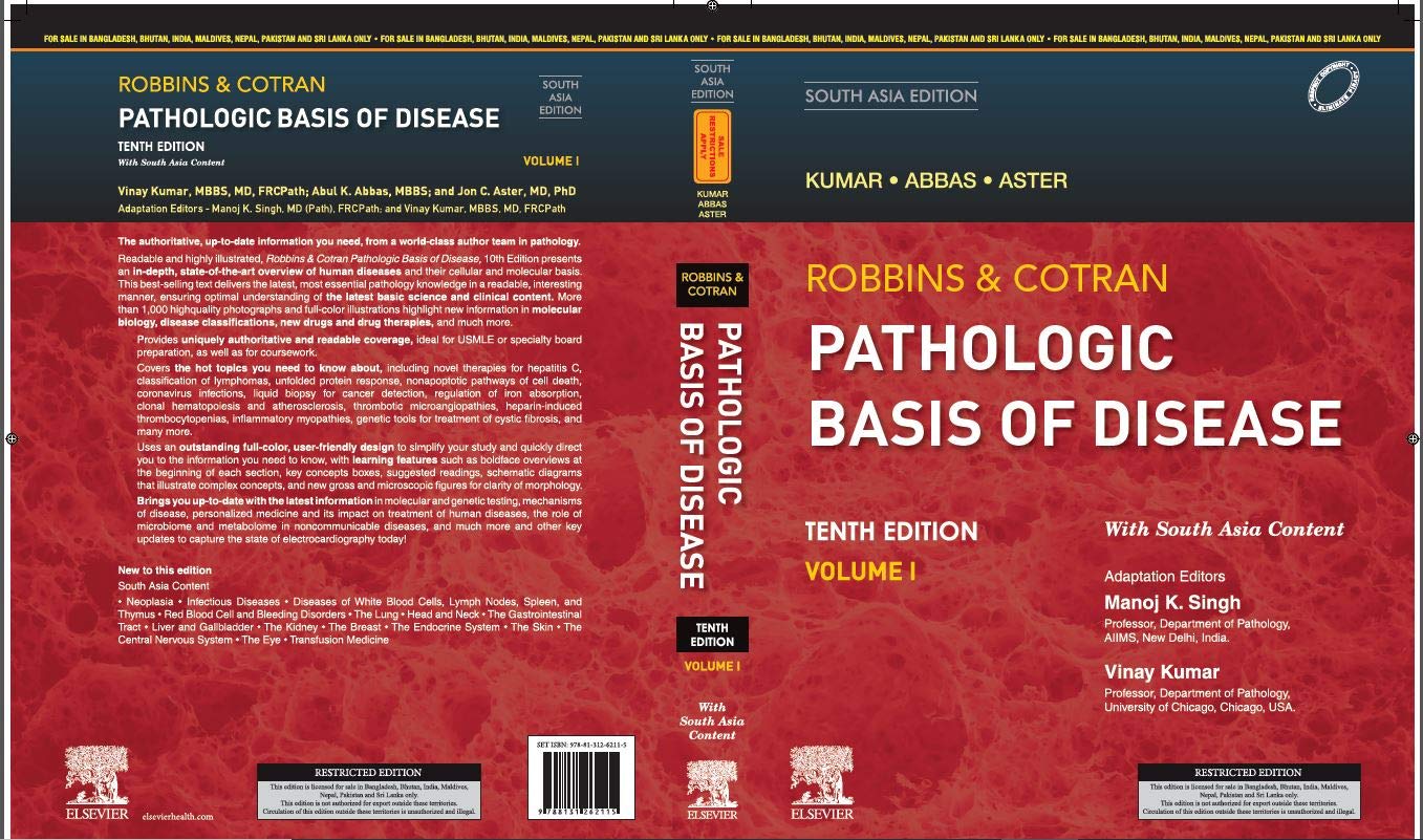 Robbins And Cotran Pathologic Basis Of Disease (two Vol Set), 10e-south Asia Edition